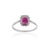 1.05ct Emerald-Cut Ruby & Diamond Halo Engagement Ring Size 5 in 14k Gold For Sale - Image 9 of 16