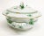 Chinese Bouquet Apponyi Green Porcelain Tureen with Handles from Herend For Sale - Image 3 of 10