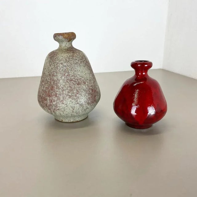 Ceramic Studio Pottery Vases from Hartwig Heyne, Germany, 1970s, Set of 2 For Sale - Image 3 of 18