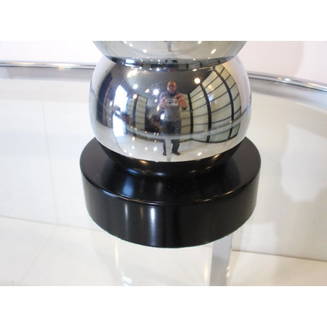 Mid 20th Century George Kovacs Chromed Stacked Ball Table Lamp For Sale - Image 5 of 9