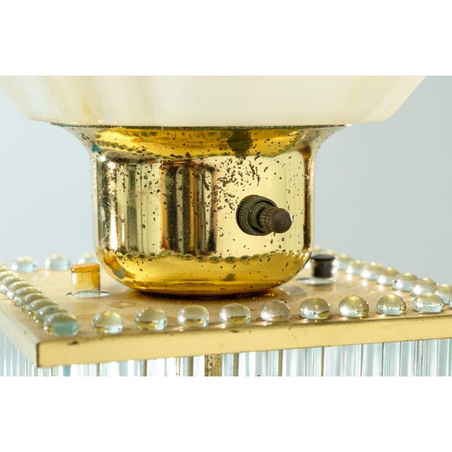 Gaetano Sciolari 1960s Gaetano Sciolari Brass and Glass Cane Mid Century Modern Floor Lamp For Sale - Image 4 of 8