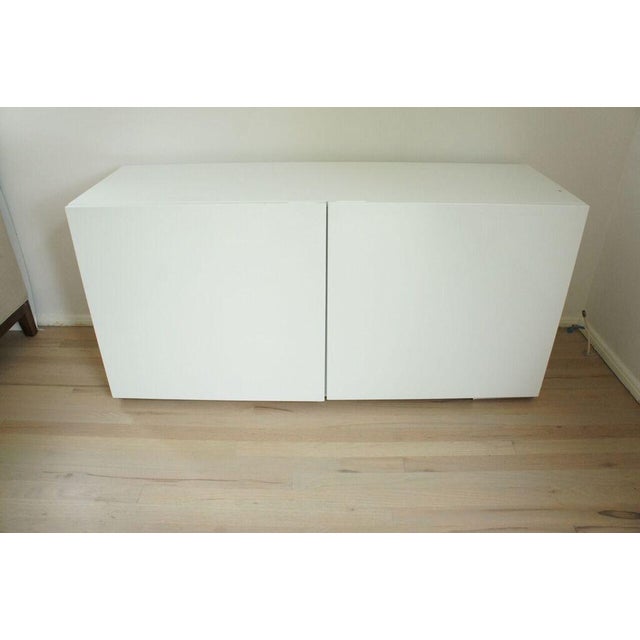 White Lacquer Finish Media Console Chairish