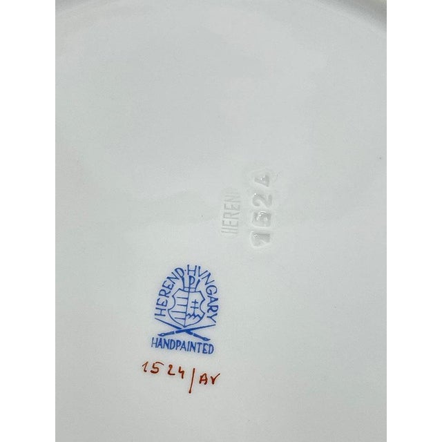 Chinese Bouquet Apponyi Green Dinner Plates from Herend, 1980s, Set of 6 For Sale - Image 4 of 8