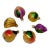 1990s Small Fruit Hand Blown Glass Ornaments, Made in Germany- Set of 6 For Sale