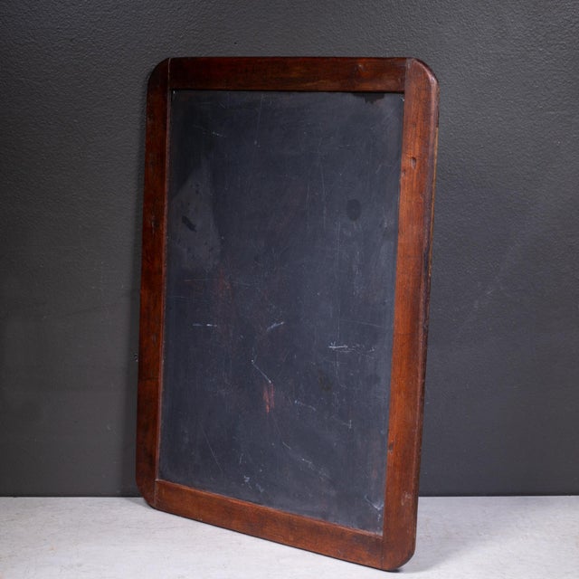 Victorian 19th C. Framed Students's Personal Schoolhouse Slate Chalkboard c.1880-1910 For Sale - Image 3 of 5