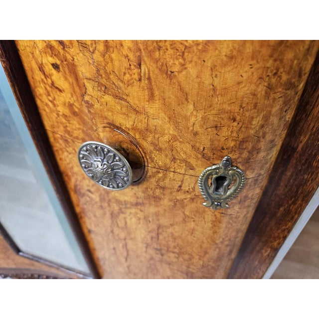 Chippendale Sideboard with Marble Top and Sliding Glass, Italy, 1920s For Sale - Image 14 of 18