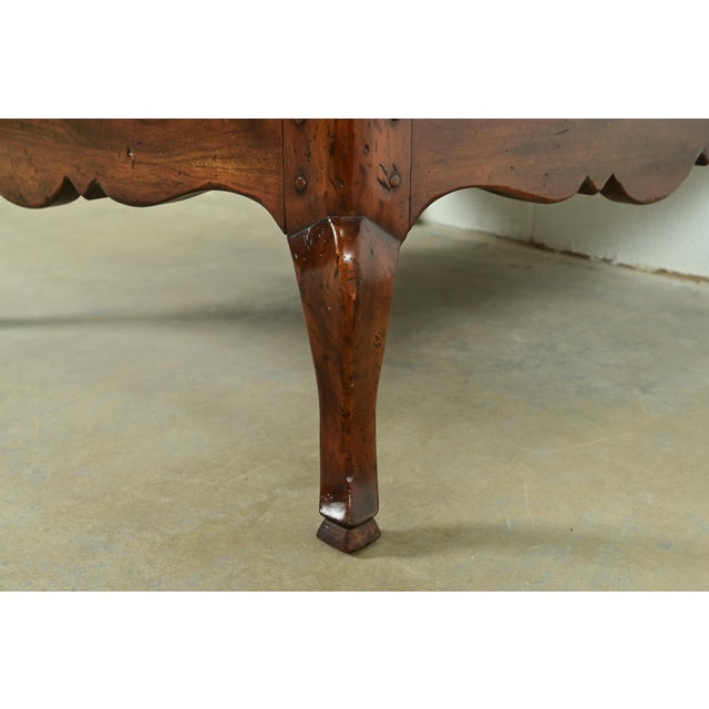 Wood John Widdicomb French Provincial Louis XV Carved Walnut Parquet Top Coffee Table For Sale - Image 7 of 9