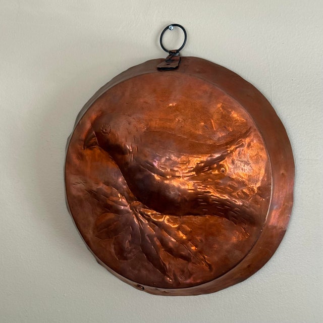 French Country Large Vintage French Country Copper Bird Mold For Sale - Image 3 of 5