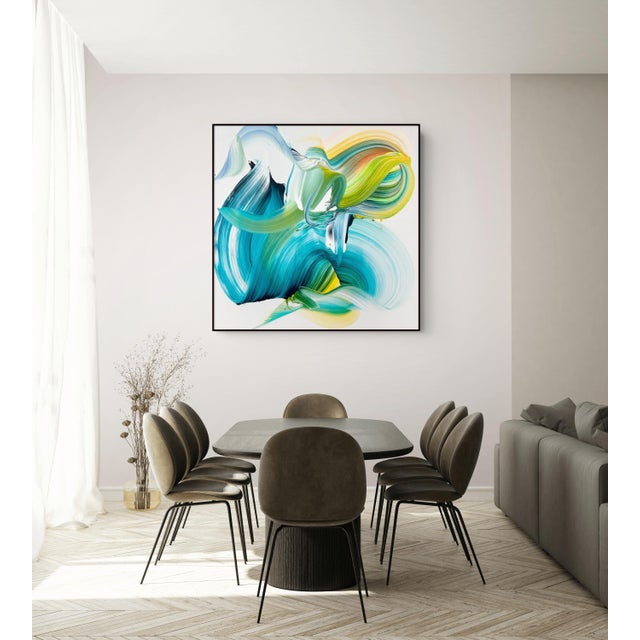 Abstract Contemporary Abstract Acrylic on Canvas "What's Next?" by Nikolaos Schizas For Sale - Image 3 of 5