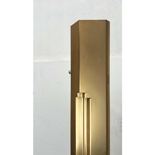 Gold Postmodern Italian Golden Model Totem Floor Lamp by Kazuhide Takahama for Sirrah, 1980s For Sale - Image 8 of 18