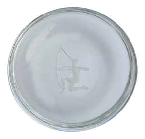 1970's Val St. Lambert Crystal Zodiac Sagittarius Dish