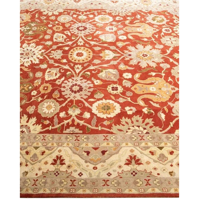 Solo Rugs Mogul, One-of-a-Kind Hand-Knotted Area Rug in Orange, 6' 2" x 6' 3" For Sale - Image 4 of 8