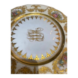Late 19th Century German Dresden Porcelain Dinnerware Plates Set of 12 For Sale
