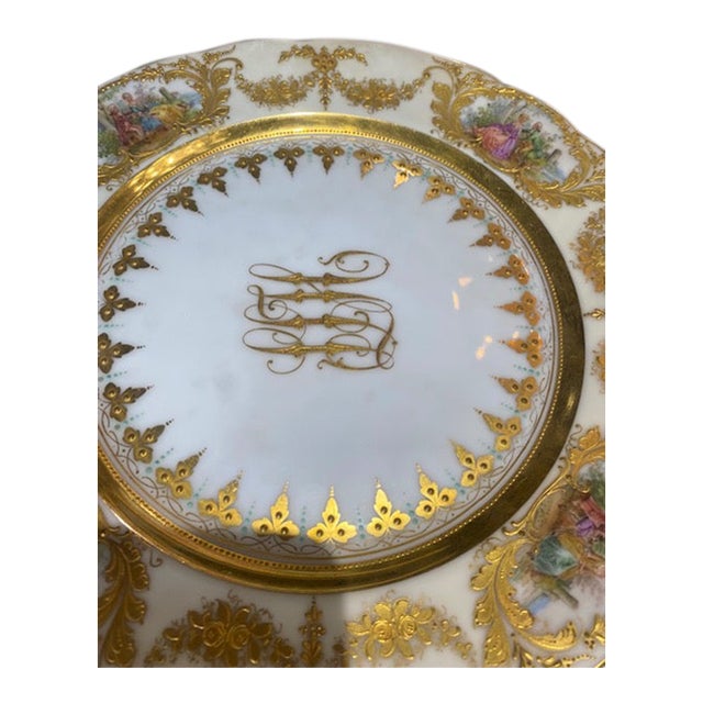 Late 19th Century German Dresden Porcelain Dinnerware Plates Set of 12 For Sale