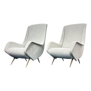 Isa Armchairs by Aldo Morbelli, Italy, 1950s, Set of 2 For Sale