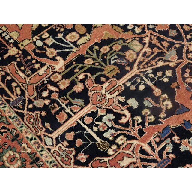 Vintage Hand-Knotted Turkish Wool on Silk Rug. 7'5"x 5'4" For Sale - Image 9 of 12