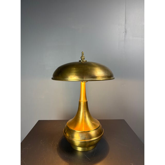 Mid-Century Modern Italian Brass Dome Mushroom Table Lamp, 1960s For Sale - Image 16 of 18