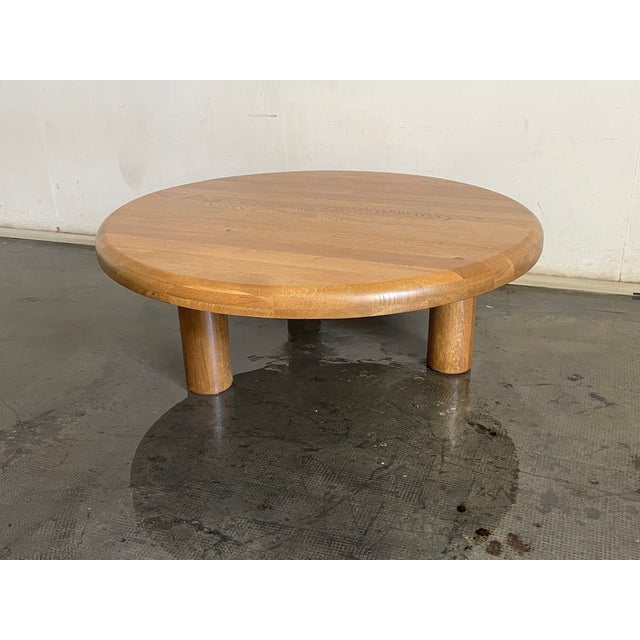 Brown French Solid Oak Coffee Table, 1970s For Sale - Image 8 of 9
