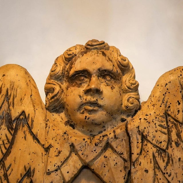 Large Religious Carved Panel, 17th Century, Oak Wood For Sale - Image 8 of 11