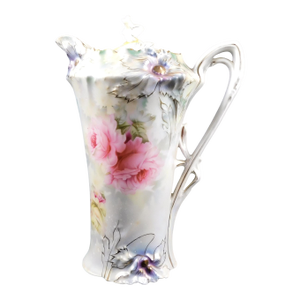 Late 18th Century Reinhold Schlegelmilch Rs Prussia Chocolate Pot With Repaired Lid