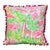 Lilly Pulitzer Jungle Retro Pink and Green With Poms Designer Throw Pillow For Sale In Philadelphia - Image 6 of 6