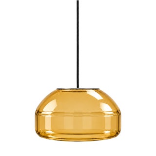 Amber Blown Glass Pendant Light by Artem Zakharchenko-Halytskyi For Sale