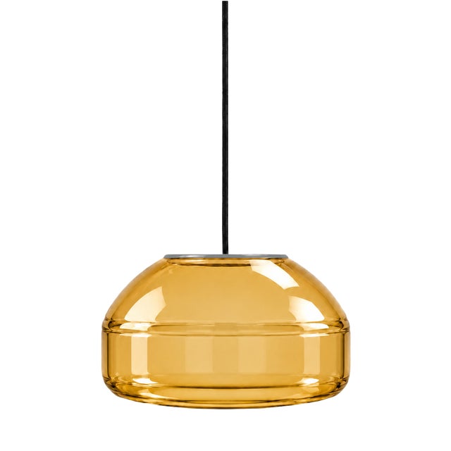 Amber Blown Glass Pendant Light by Artem Zakharchenko-Halytskyi For Sale