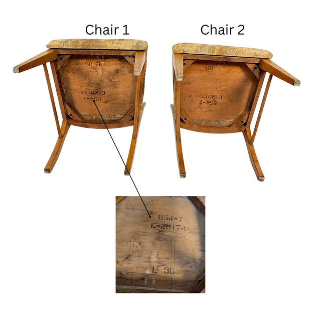 1950s Set of 4 MCM Danish Style Dining Chairs For Sale - Image 4 of 8