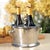 Kenneth Ludwig Chicago Raw Aluminum Three Bottle Wine Holder