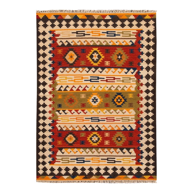 21st Century Contemporary Kilim Rug 5 '5'' X 7' 9'' For Sale