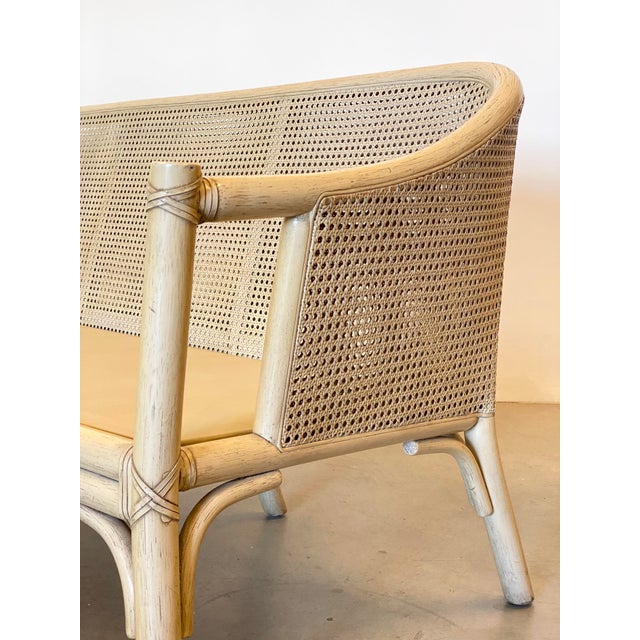 Sofa in Lacquered Bamboo and Vienna Straw by McGuire, 1970s For Sale - Image 11 of 18