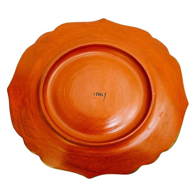 Terra Cotta Vintage Mid-Century Italian Gilt Terracotta Tureen & Underplate For Sale - Image 8 of 9