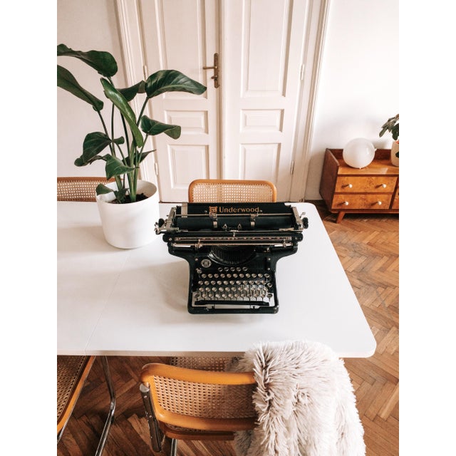 Black American No. 6 - 14 Qwertz Typewriter from Underwood Elliot Fisher Co., 1930s For Sale - Image 8 of 18