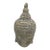 Mid-20th Century Asian Art Cast Concrete Like Buddha Head Tabletop Statue With Wabi-Sabi Patina For Sale