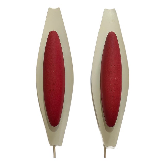 Modernist Model 8787 Wall Lamps from Böhlmarks, Sweden, 1950s, Set of 2 For Sale