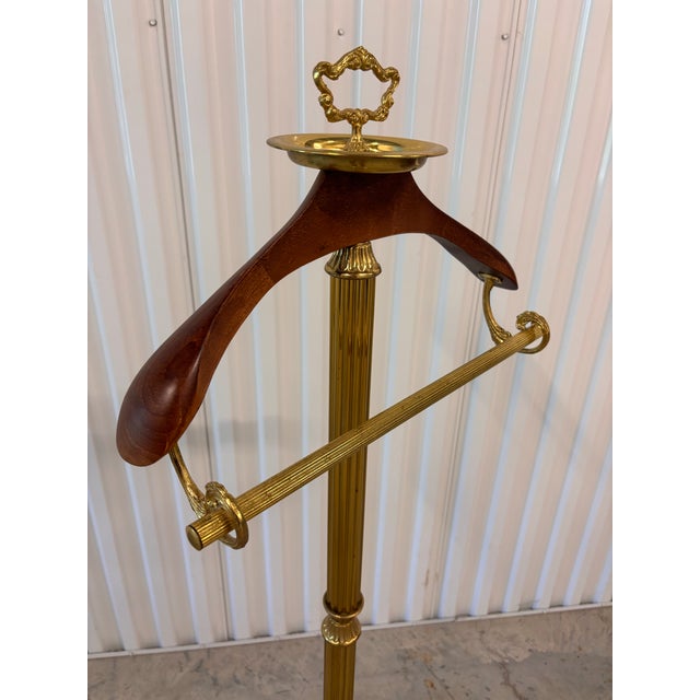 Victorian Early to Mid 20th Century Classic Mens Brass Dressing Suit Valet For Sale - Image 3 of 7