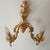 Ornamental & Decorative Materials Antique Florentine Wall Lamp in Wood and Hand-Carved Gilded in Gold Leaf with Crystal Pendants, Italy, 1950s For Sale - Image 7 of 18