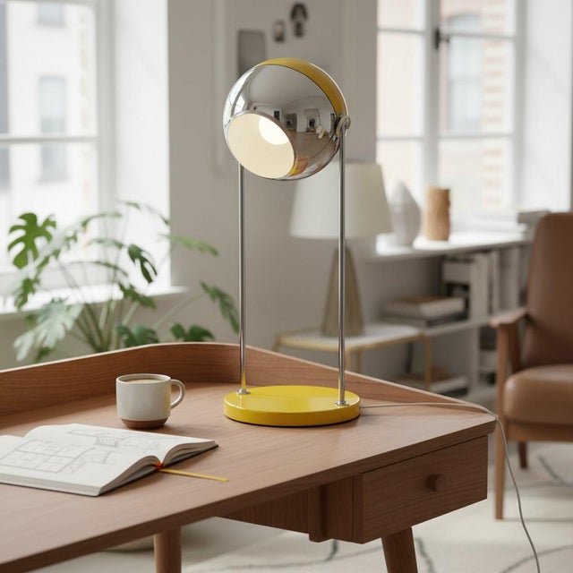 1970s Sonneman Style Atomic Eyeball Table Lamp For Sale - Image 12 of 12