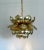 1970s Mid Century Large Brass Lotus Pendant Light Chandelier by Feldman For Sale - Image 5 of 11
