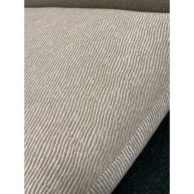 Metal Vintage Mid Century Modern Milo Baughman Style Chrome Base 3 Piece Sectional Sofa For Sale - Image 7 of 15