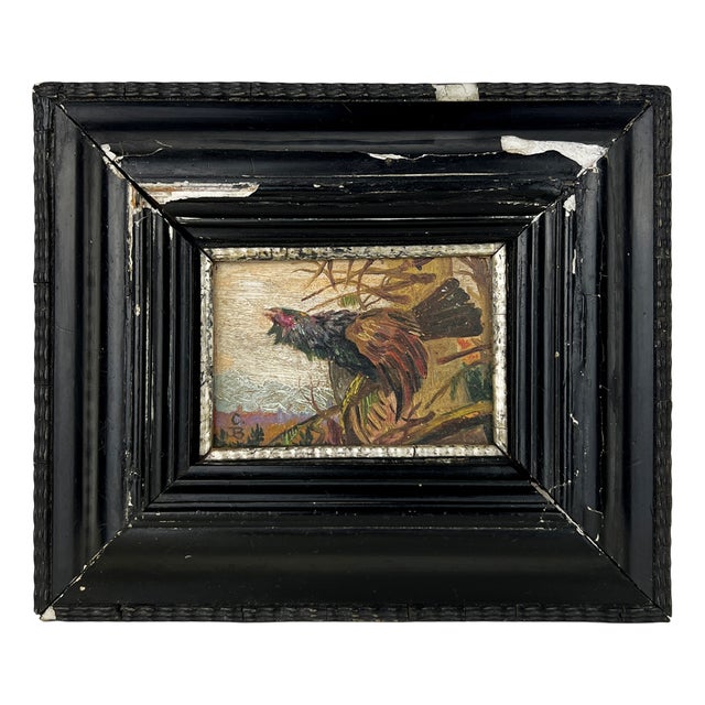 Capercaillie, 1890, Miniature Oil Painting, Framed For Sale