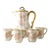 Late 18th Century Limoges Pink Floral Chocolate Pot With Four Matching Cups # 27213 For Sale