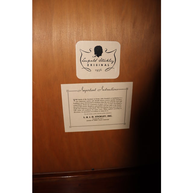 Wood Leopold Stickley Original 1956 Cherry Wood Dresser Mirror For Sale - Image 7 of 8