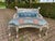1970s French Louis XVI Blue Silver Beech Settee 1 Pc For Sale - Image 15 of 15