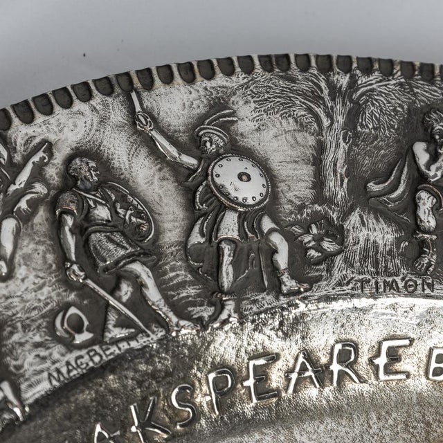 19th Century Victorian Silver Plated Shakespeare Charger, Elkington, 1850s For Sale - Image 16 of 18