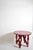 Rustic Round Burgundy Red Table, 1920s For Sale - Image 4 of 6