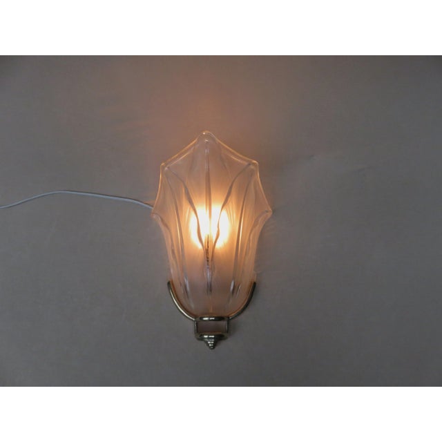 Metal French Art Deco Wall Lights from Ezan, Set of 2 For Sale - Image 7 of 15