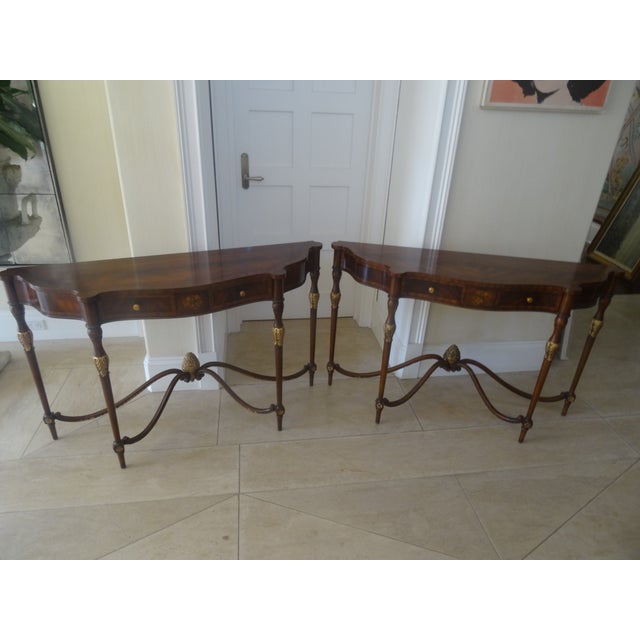 Maitland Smith Nathan Console Tables a Pair For Sale - Image 11 of 12