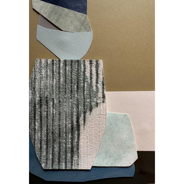 Blue "Superbloom 6" Original Mixed-Media Collage on Paper by Zac Woodiel For Sale - Image 8 of 9
