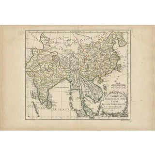 Antique Map of Asia attributed to Dussy, 1778 For Sale